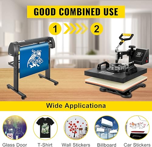 VEVOR 5 en 1 Presse à Chaud Transfert 38x38 Plotter de Découpe Vinyle 87cm Presse Chaleur Machine Sublimation Textile Heat Press Traceur Coupe Ploteur de Decoupe Tracer Découper Coupe-Vinyle - Nail Gallerys