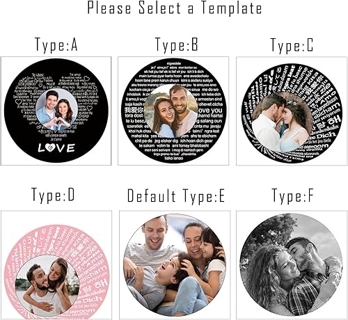 Bracelet Photo Personnalisé Homme Je T'aime Bracelet Bracelet En Corde Tressée Réglable En 100 Langues Avec Image à L'intérieur Charm Bracelet Bracelet De Projection De Photo Personnalisé (black,1pcs) - Nail Gallerys