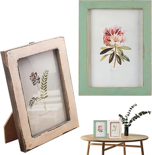 HPiano 2PCS Cadre Photo en Bois Vintage, fabriqué à la Main, Cadre Photo en Bois Support pour Tableau de la Maison Chambre Bureau Shabby Chic Vintage Effet - Nail Gallerys