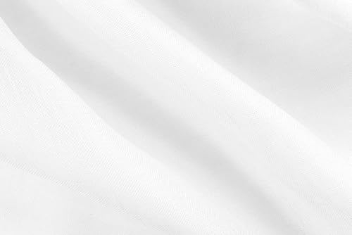 LINDER vitrage en matière Naturel Lin - tissé et Teint en France - Finition Passe Tringle - Coloris Blanc - Dimensions 55x160cm - 100% Lin - Collection Voile DE Lin - Nail Gallerys