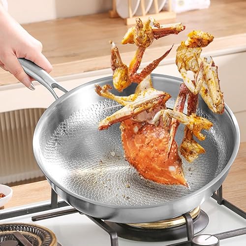 Siraatskitchen titanium Pan, Siraat Pure Taima Titanium Frying Pan for Cooking, No-Coating Nonstick PanSuitable for Induction Cooker, All Stoves, Dishwasher Safe (with Lid, L-11.02in) - Nail Gallerys