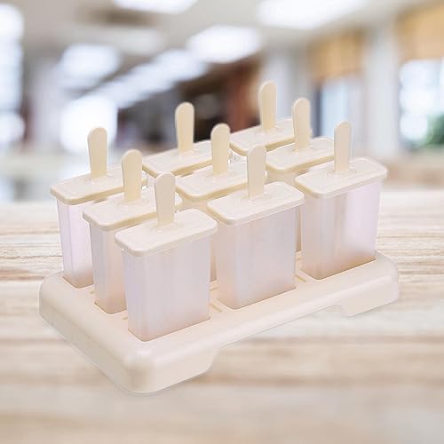 FacynMoule à sucettes glacées | Moules réutilisables pour Glaces glacées,Moules à Glace à la crème glacée Maison Bricolage, moules à Popsicle 9 pièces pour Enfants et Adultes - Nail Gallerys