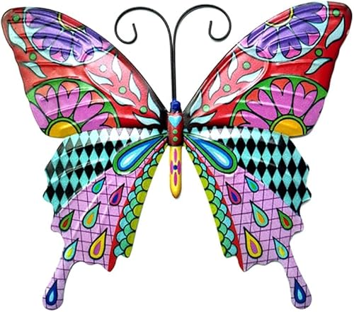Comphic Décor d'art Mural Extérieur en Métal Oiseau Papillon, Décorations Suspendues de Sculpture Murale D'Oiseau, Décor d'art Mural D'Oiseau - Nail Gallerys