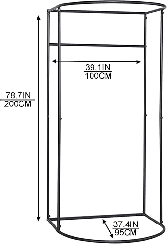 Cabine D'essayage, Magasin de Vêtements Vestiaire, Vestiaire Portable, Protection de l'intimité, Mobile Vestiaire en Demi-Cercle pour Bureau, Activités de Plein Air, Boutiques, 200 x 100 x 95 cm - Nail Gallerys