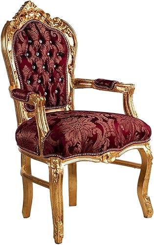 Fauteuil Baroque - Style Louis XIV° - Chaise en Acajou Argent et Velours Noir - Nail Gallerys