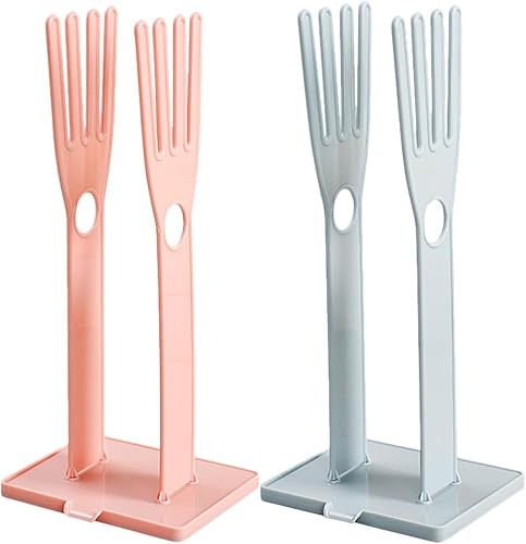 Ciieeo Lot de 2 porte-gants suspendus en plastique porte-serviettes de cuisine, porte-serviettes de cuisine, porte-gants pour lave-vaisselle, séchage, gants suspendus, organisateur d'étendoir - Nail Gallerys