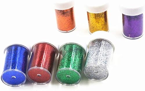 DIVISTAR Lot de 6 Tubes à Paillettes pour Loisirs créatifs, Scrapbooking, création de Cartes et de décorations – Arts & ‿Crafts Supplies (Couleurs Assorties) - Nail Gallerys