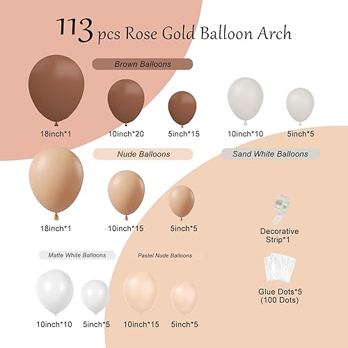 Arche Ballons Beige, 114pcs Kit Guirlande Ballon Decoration Anniversaire Blanc Sable, Beige Abricot Ballon Guirlande pour Anniversaire Decoration, Mariage, Bébé Shower, Décoration de Fête Bohème - Nail Gallerys