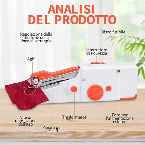 Machine à coudre portative, mini machine à coudre pour débutants adultes, machine à coudre portable, facile à utiliser, couture rapide, convient pour vêtements, rideaux en tissu, maison et voyage - Nail Gallerys