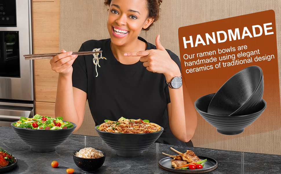 Fruits en Porcelaine Ramenbowl Grand Bol à Soupe Japonaise Cadeaux Pour Hommes Et Femmes 