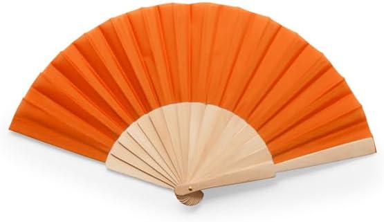 PromotionGift Éventail manuel en bois avec tissu polycoton - Rose clair - Nail Gallerys