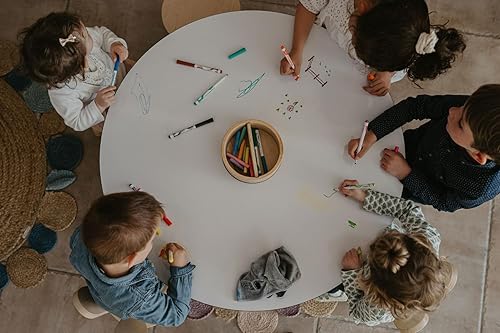 Ensemble Table de coloriage/Table de Dessin en Bois Multifonction pour Enfant + Lot de 4 tabourets en Bois – XXL Edition – DRAWIN’Kids - Nail Gallerys