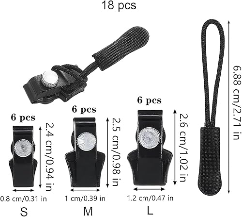 18 Pcs Tête De Fermeture éclair, Fermeture éclair D'assemblage, Substitut De Tête De Fermeture éclair, Réparation Universelle De Fermeture éclair,Convient Vêtements Et Sac À Dos - Nail Gallerys