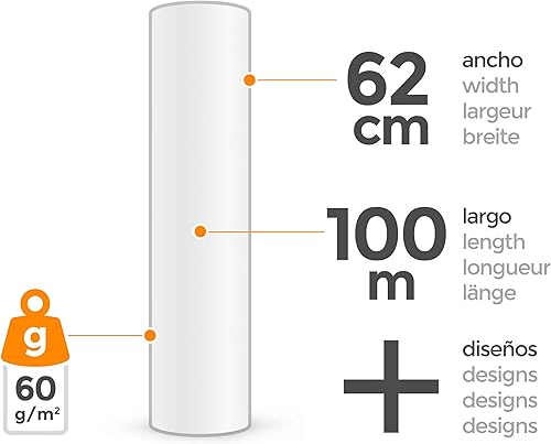 Emballage rouleau de papier kraft 100 METRES [vergé, 1ère QUALITÉ] marron. POLYVALENT : emballage cadeau, industrie, emballage, modélisme. Grande bobine de papier brun [FP Fiesta Paper] - Nail Gallerys