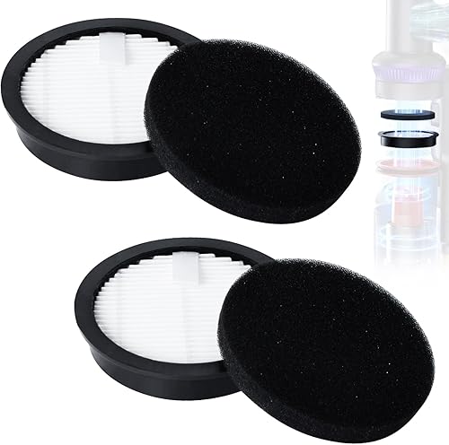 Fixbetter Filtre Hepa de rechange pour aspirateur sans fil Laresar Elite 3, 2 filtres, 2 éponges, durable et lavable - Nail Gallerys