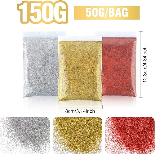 3 Paquets Paillettes Loisirs Creatifs, 50g/Paquet Paillettes Ongles avec Dorées, Argent, Rouge, Paillettes Maquillage Coloré Paillettes Dorées pour Les Ongles, Maquillage, Artisanat - Nail Gallerys