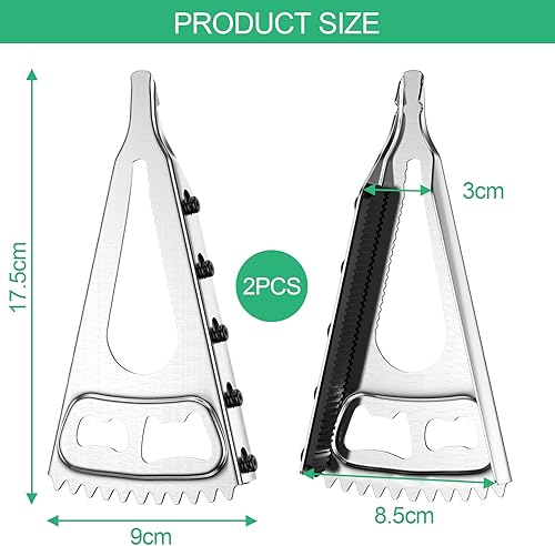 Chiluxendo 2 Pièces Ouvre-Bouteille Multifonction, Ouvre-Bocal Facile à Ouvrir, Ouvre Couvercle Manuel, Ouvre Boîte Multifonction Épais en Forme de V, Ouvre Boite de Conserve Et Bocal pour Kitchen - Nail Gallerys