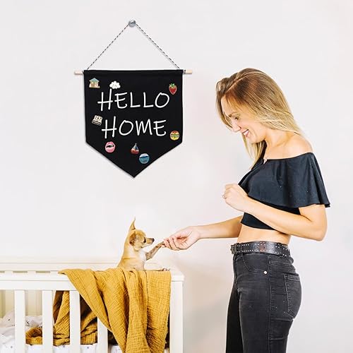 LIOOBO Bannière murale en toile émaillée pour décoration de la maison (Noir / M) - Nail Gallerys