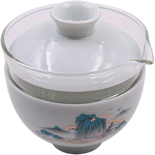 NUZAMAS Ensemble à thé de voyage portable pour adultes, tasse rapide, deux tasses à thé en céramique avec théière pour l'extérieur, le camping, les voyages, la maison, le bureau - Nail Gallerys