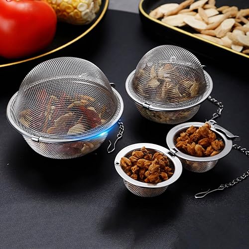 pofluany Passoire à thé en Vrac Infuseur à thé en Acier Inoxydable Infuseur à thé en Acier Inoxydable Boule d'assaisonnement Polyvalente pour épices de thé en Vrac M - Nail Gallerys