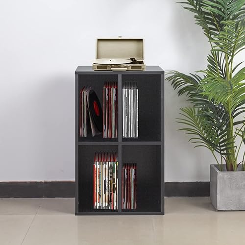 VDD Meuble pour disques Vinyle LP - Rangement des disques LP - Meuble pour Tourne-Disque - Noir - Nail Gallerys