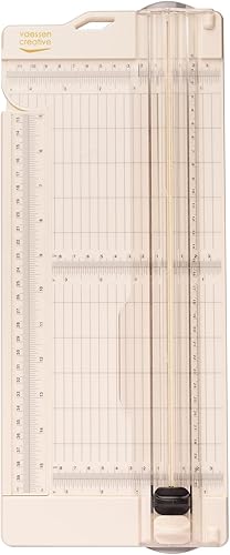 Vaessen Creative Massicot avec Plioir de 11,4 x 30,5 cm – Coupe-Papier et Plaque de Rainurage 2-en-1 Ivoire pour Scrapbooking, Cartes et Loisirs Créatifs – 2 Lames de Rechange Inclus, Blanc, Divers - Nail Gallerys