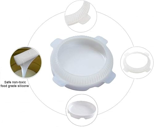 Akamas Moule à gâteau rond en silicone pour mousses, crème glacée, mousseline de soie, accessoires de décoration - Nail Gallerys