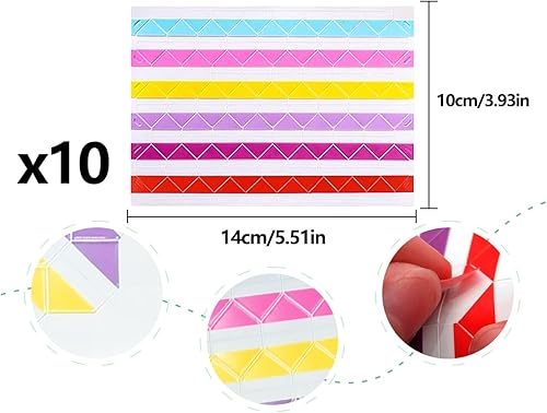 AOYEGIC 1020 pièces Coins Photo,Coins de Montage Photo,Coins adhésifs Auto-adhésifs pour Photos,Autocollants de Bord,Autocollants de Coin d'album,Colle Photo,pour Album Photo Artisanat(Multicolore) - Nail Gallerys