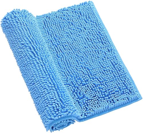 Surwin Luxueuse Tapis de Bain Antidérapant Chenille, Tapis Salle de Bain Absorbant en Microfibre Chenille, Doux et Confortable Lavable pour Douche, Baignoire (Beige,40x60cm) - Nail Gallerys