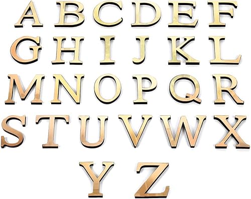 ZoTuoART Doré Lettres Miroir en Acrylique 3D épais de 20 cm - Grande Taille - Autocollants muraux de sécurité - Lettre E - Nail Gallerys