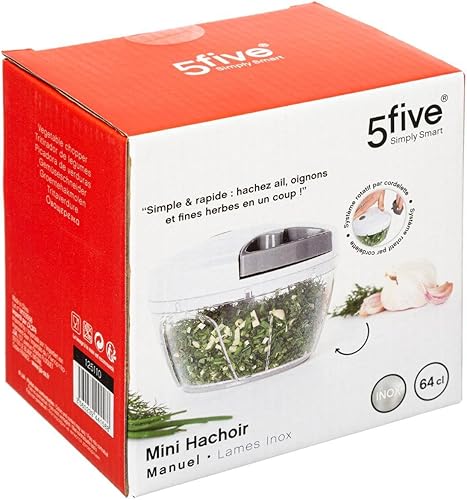 Mini hachoir manuel à 2 lames inox - Pratique et utilisation facile - Coloris Blanc et Vert - Nail Gallerys