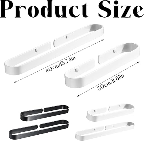 Pasdrucn 30/40cm Porte Serviette Salle De Bain sans Percage avec Pose De avec Pose De Colle, Porte Serviette Salle De Bain Mural en Aluminium, Porte Serviette Murale (Blanc,30cm) - Nail Gallerys