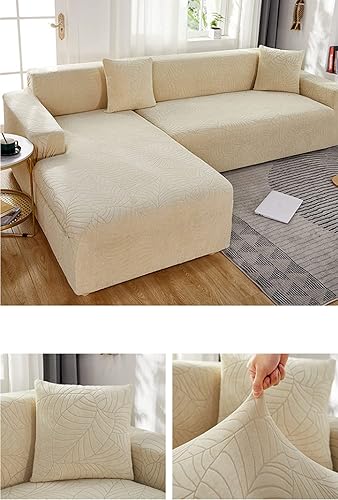 OKJK Housse de canapé imperméable,Housse canape Dangle,Housse canape Extensible Jacquard,Tout Compris,Antidérapant,Housse de Protection canape inclinable de Salon (Matcha Green,2 Seater and 2 Seater) - Nail Gallerys