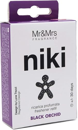 Mr & Mrs FRAGRANCE Recharge pour Diffuseur de Parfum Voiture Niki Parfum Orchidée Noire - Nail Gallerys