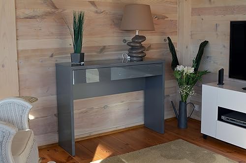 BERLIOZ CREATIONS Arena Console Noir Haute Brillance 109 x 34 x 81 cm - Nail Gallerys