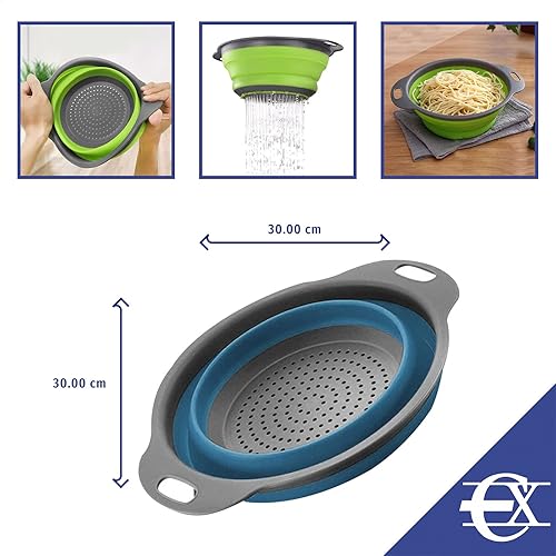 Passoire pliante | Passoire flexible en Caoutchouc| Passoire rétractable à Riz, Légumes et Pâtes | EUROXANTY Accessoires de Cuisine - Nail Gallerys