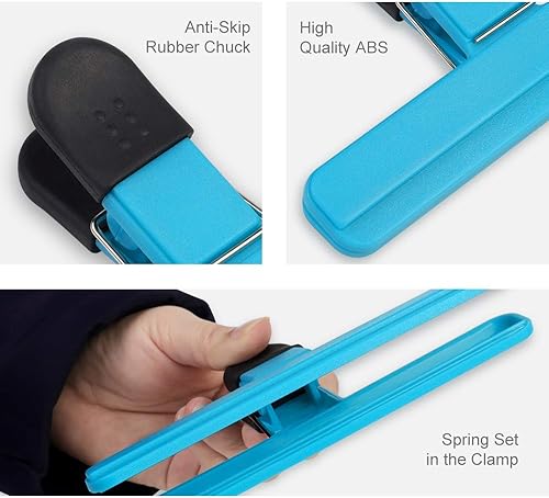 Grandes pinces d'étanchéité pour sacs à copeaux avec de bonnes poignées Poignée de joint étanche à l'air robuste en plastique Couleurs assorties pour sacs de café et de nourriture(6 pièces) - Nail Gallerys