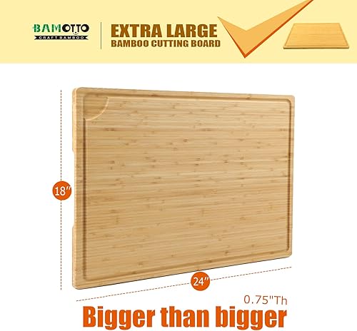 Planche à découper extra large en bambou 76,2 x 53,3 cm avec couvercle pour plaque de cuisson, planche à découper avec pieds détachables et rainure à jus pour plan de travail de cuisine restaurant - Nail Gallerys