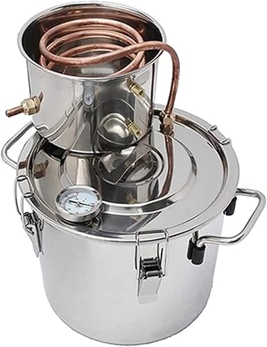 ANZAGA Distillateur d'huiles essentielles avec serpentin de Condensation en cuivre,8 l/2 Gal - Nail Gallerys