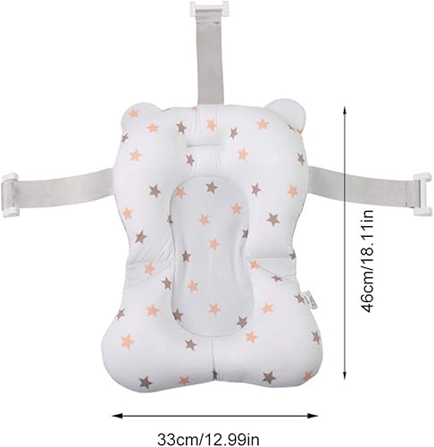 Gusengo Coussin De Baignoire pour Bébé - Tapis Antidérapant pour Baignoire Bebe, Pliable Matelas De Bain Flottant - Nouveau-né 0-12 Mois, Blanche - Nail Gallerys