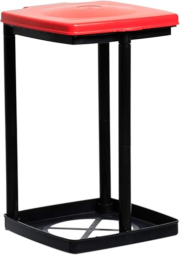 axentia Support pour Sacs Poubelle avec Couvercle, Support pour Sacs Poubelle jusqu'à 120 litres et Sacs Jaunes, Support pour Sacs Poubelle réglable en Hauteur, Plastique - Nail Gallerys