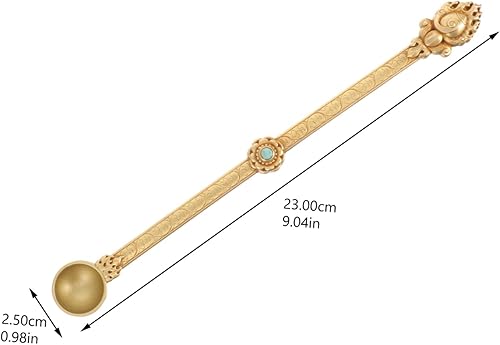 KOCKSHION Cuillère Hawan Laiton Pur pour Offrir Ghee Cuillère Artisanal Sculptée pour Rituels Religieux Et Offrandes Style Antique - Nail Gallerys
