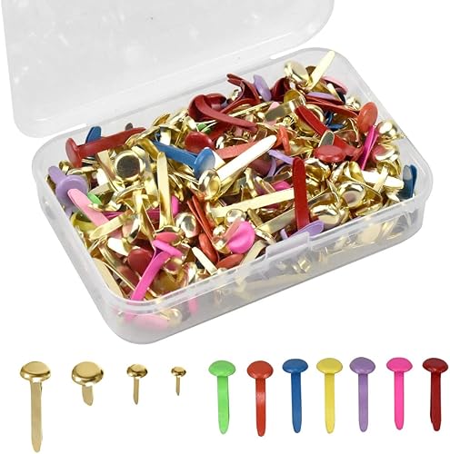 Mini Attaches Parisiennes 300 Pièces Attaches Parisiennes Scrapbooking Mini Brads Scrapbooking Métal Brads Attaches Parisiennes À Tête Métal Ronde Pour Scrapbooking Craft Papier Diy, 5 Spécifications - Nail Gallerys