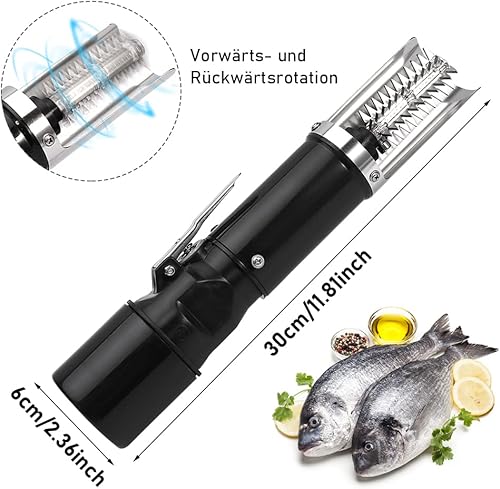Sécateur de poisson électrique sans fil avec gants, grattoir à pellicules, décapant, kit skinner, grattoir portable et puissant pour peau de poisson (comme montré) - Nail Gallerys