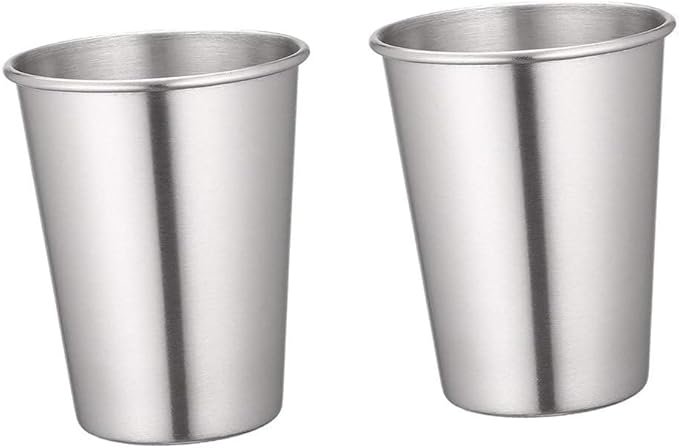 Xuyuehengqdd Lot de 4 gobelets en acier inoxydable réutilisables empilables incassables pour camping, randonnée, maison (30 ml) - Nail Gallerys