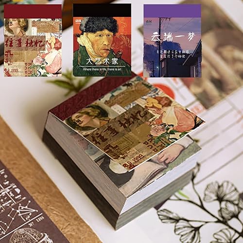 1200 Feuilles Papier Scrapbooking Vintage, Papier de Fond Décoratif pour Scrapbooking, Bloc de Papier Scrapbooking, Papier Motif Scrapbooking pour Cartes de Voeux, Albums, Artisanat de Bricolage - Nail Gallerys