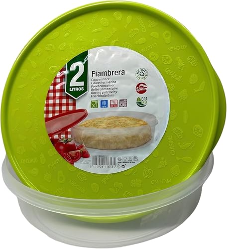 Cavor Lot de 2 tourne-tortillas et porte-omelettes, ensemble 2 en 1, couvercle retourneur 29 cm avec récipient hermétique, vert et rose (vert) - Nail Gallerys