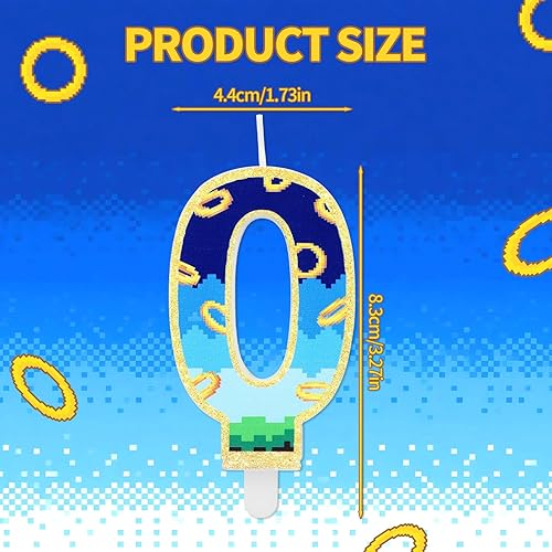 Bougie Anniversaire Bleu & Or, Chiffre Bougie Thème Dessin Animé Décor Gâteau Fête pour Garçons Filles Enfants Anniversaire Baby Shower (Chiffre 6) - Nail Gallerys