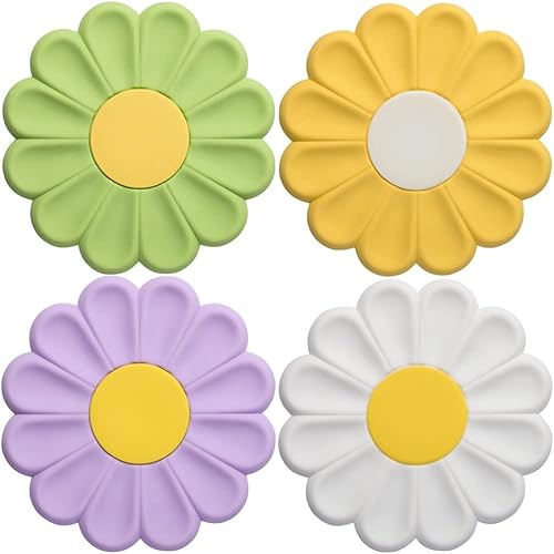 Kaxich Lot de 4 Dessous de Plat en Silicone 17 cm Tapis de Dessous de Plat Support de Pot Résistant à la Chaleur Antidérapant pour Cuisine Casseroles Poêles Assiettes - Nail Gallerys