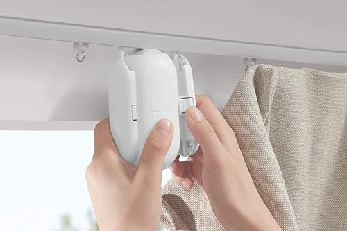 SwitchBot Rail de Rideau en U 2 Rails en U sans Fil avec Moteur de Rideau Intelligent (Blanc) - Nail Gallerys